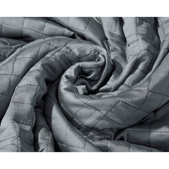 Gravity Cooling Premium Weighted Blanket (48" x 72" - 15lbs) in Gray - Picture 2 of 5